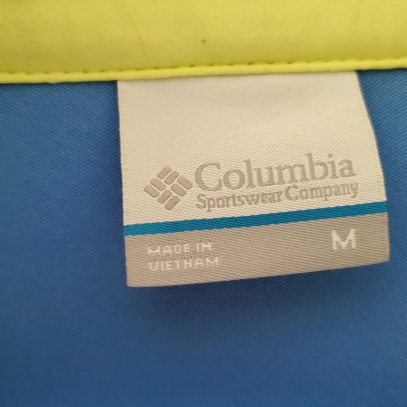 Columbia PFG Blue and Green Fleece Vest Size Med - Picture 5 of 7